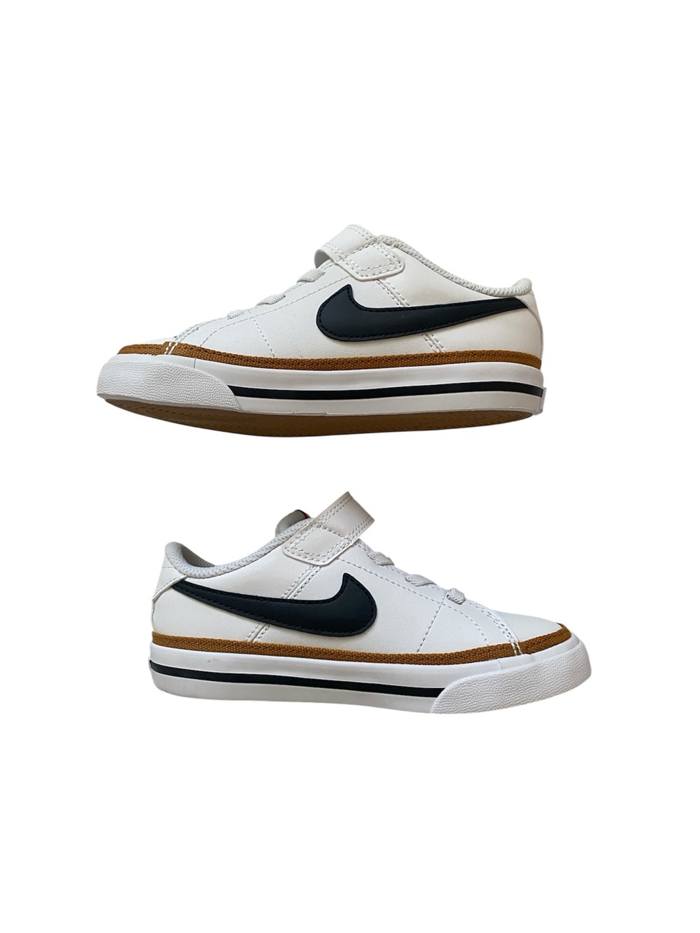 Nike Kids' Court Legacy Unisex White and Black Trainers Low-Top Sneakers